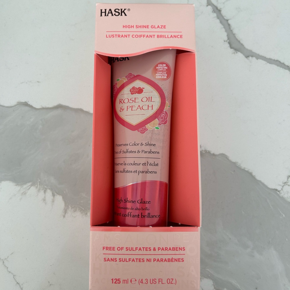 NIB Hask Rose oil and Peach high shine glaze